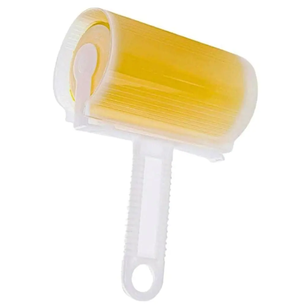 Rolo Adesivo Tira Pelos Papa Bolinhas Ecológico Lavável e Reutilizável Removedor de Pelos para Roupas e Estofados (Amarelo) - 1