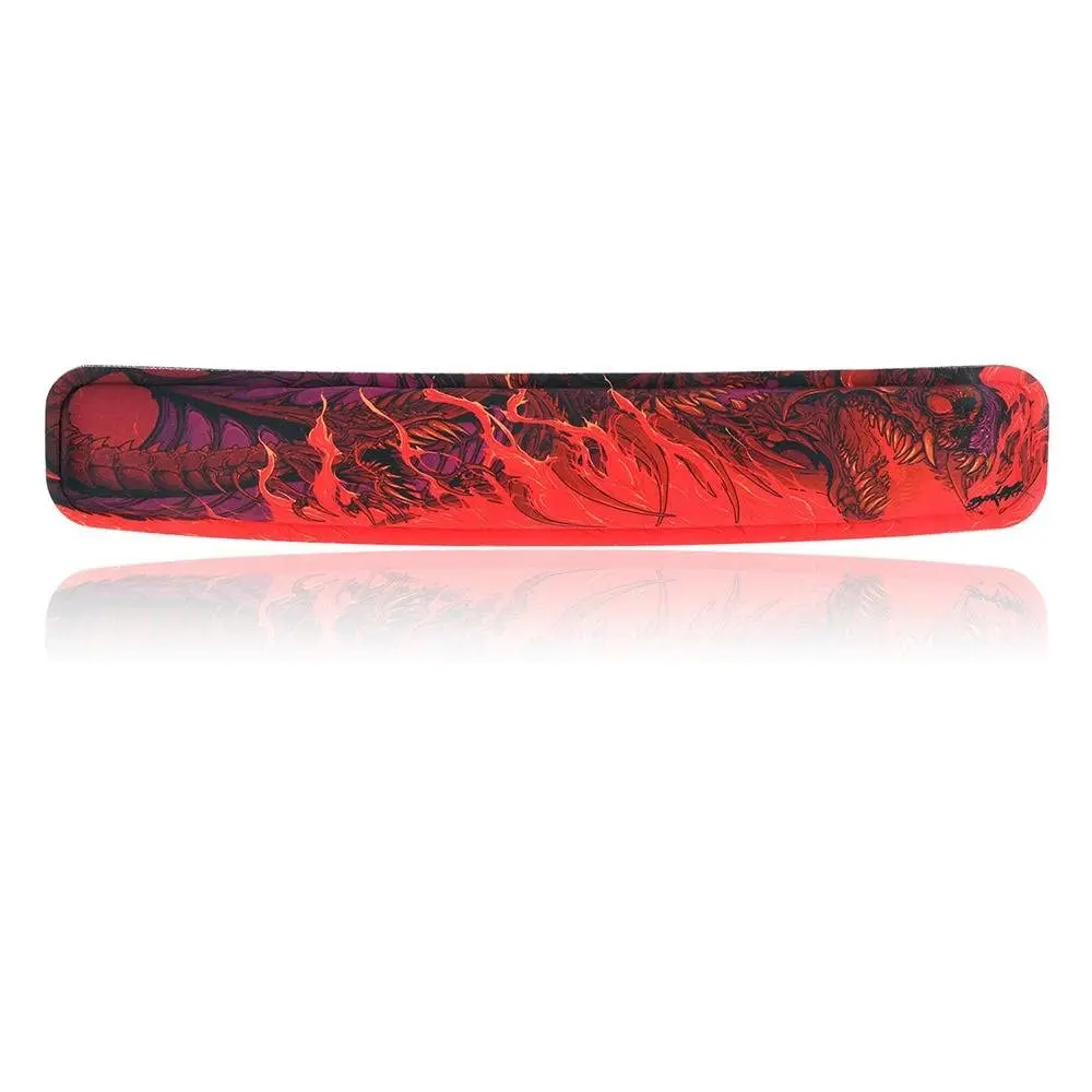 Redragon Apoio de Pulso p/ Teclado Full Size ID023 Infernal Dragon Shin Ergonômico Espuma de Memória Edição Limitada Borracha Antiderrapante Preto c/ Vermelho - ID023 - 1