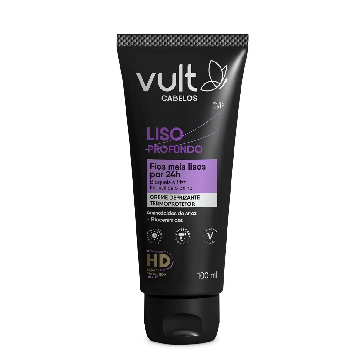 Creme Capilar Defrizante Vult, para Cabelos Lisos, 100ml