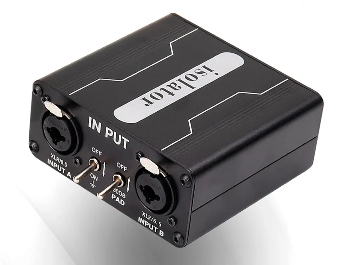 GX200 Isolador de áudio Cancelamento ruído som atual,Isolador áudio, efetor isolamento sinal XLR 6.5# elimina??o atual adequado para mixers, veículos, microfones, transmiss?es ao vivo, conferências