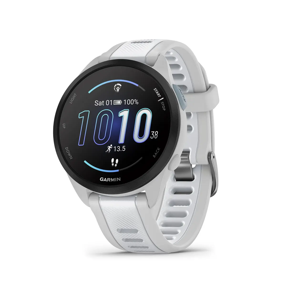 Garmin Relógio Forerunner 165 Branco com Cinza 43mm com Monitor Cardíaco de Pulso e GPS