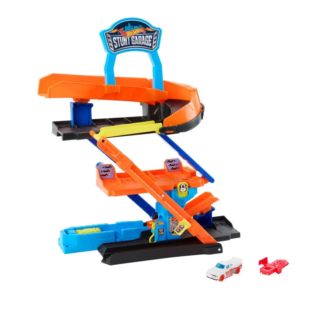 Kit Pista Hot Wheels City Garagem de Acrobacias Mattel. Dobrável com - 1