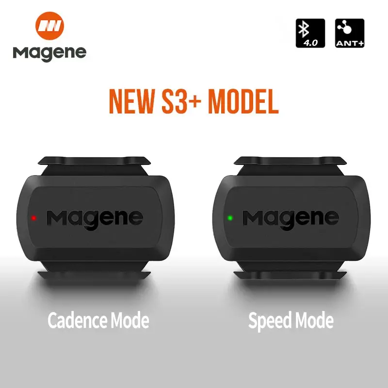 Magene s3 + sensor de cadência de velocidade ant bluetooth computador velocímetro sensor duplo acessórios de bicicleta compatível com wahooonelap zwift - 1