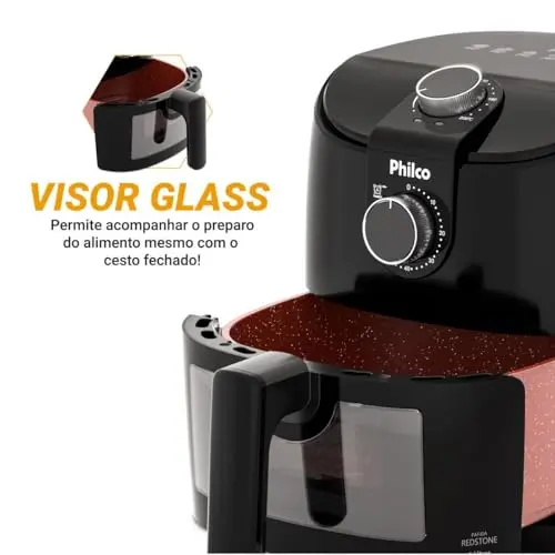 Air Fryer Philco 4L Revestimento Redstone 1500W PAF40A 220V thumbnail 3