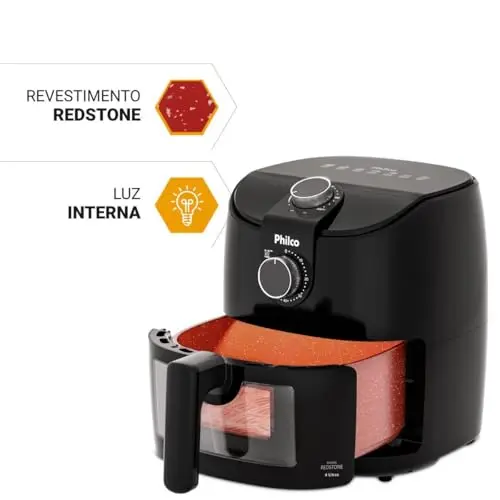 Air Fryer Philco 4L Revestimento Redstone 1500W PAF40A 220V thumbnail 5