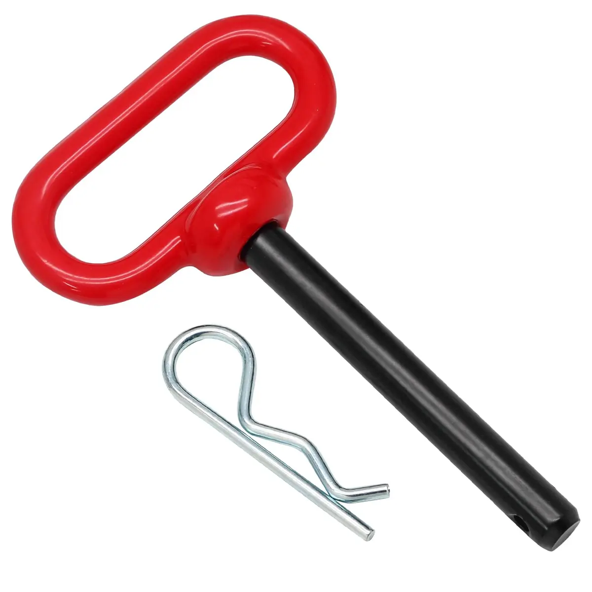 Qjaiune Pino de engate de reboque para cortador de grama 1/2 x 3-5/8 polegadas, pino de engate de reboque resistente com revestimento de borracha, pino de engate de reboque de trator de jardim para - 1