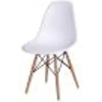 Cadeira Eames DSW Base madeira assento - Branco