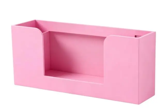 Porta Lenço Umedecido de Parede com Fita Dupla Face Suporte Toalha Umedecida Sem Furo Organizador(Rosa,1 unidade)