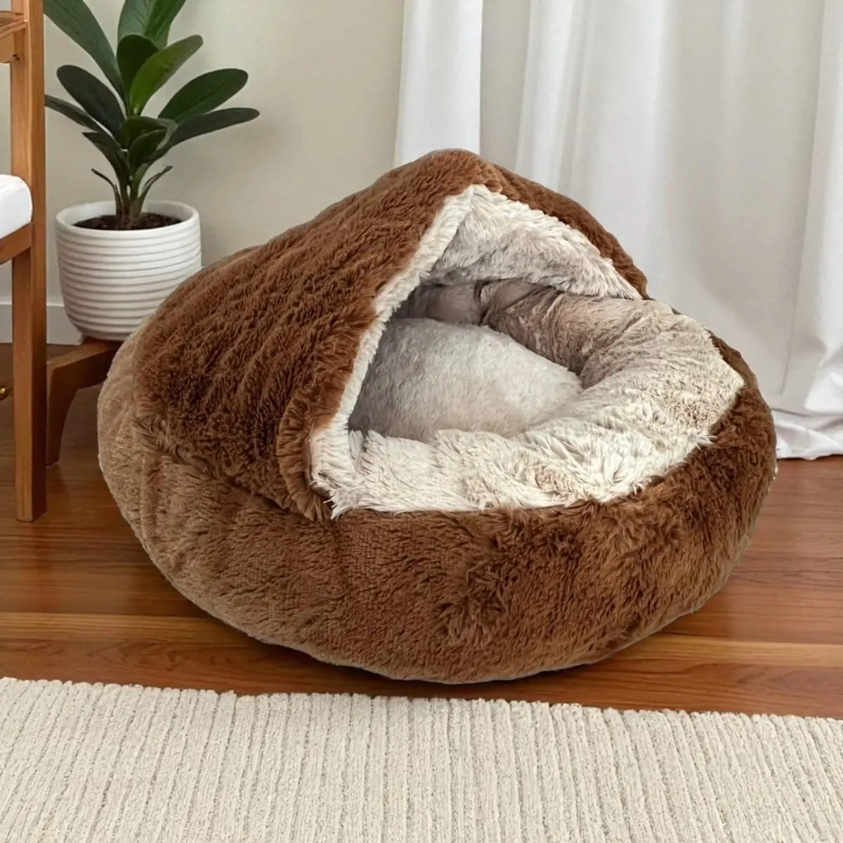 Caminha Pet Nuvem Donut G 60cm, Toffee | MATERIAL RESISTENTE, PODE LAVAR NA MAQUINA, NÃO SOLTA PELOS, TOQUE SUPER MACIO, QUALIDADE PREMIUM