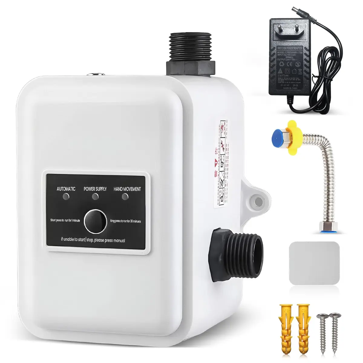 Bomba Pressurizadora, Pressurizador de Agua Inteligente DC 24V, Bomba 150P, Vazão 32L/min, Cabeça de Elevação 22m, Compacta com Controle Automático