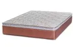 Colchão de Casal Luckspuma Madri com Molas Bonnel e Pillow Top 30x138x188cm - Rústico Marrom/Branco - 1