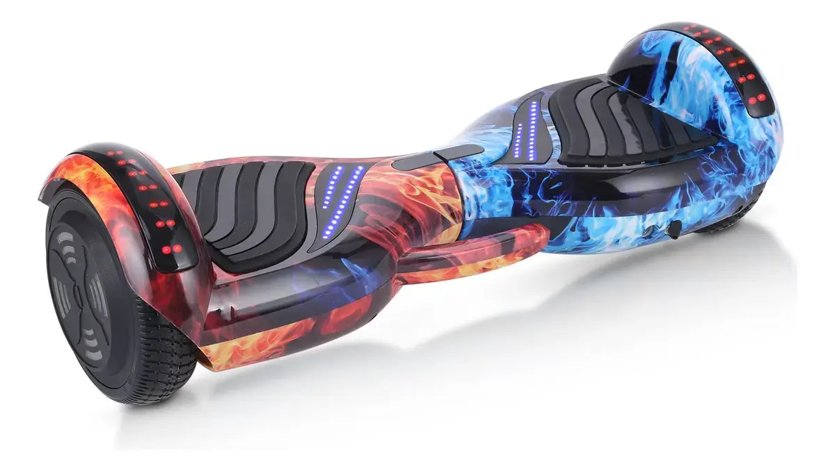 Hoverboard Bluetooth Som Led Auto Balance 6.5 Polegadas Gelo E Fogo thumbnail 3