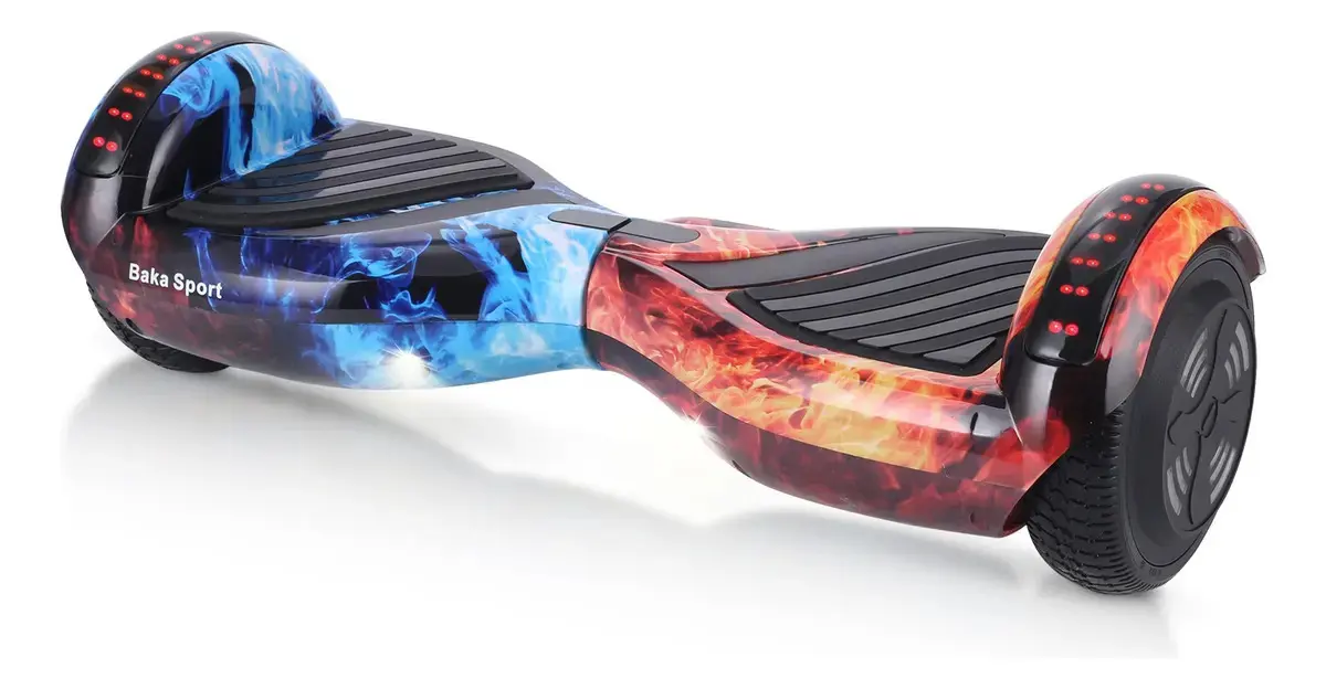 Hoverboard Bluetooth Som Led Auto Balance 6.5 Polegadas Gelo E Fogo thumbnail 4