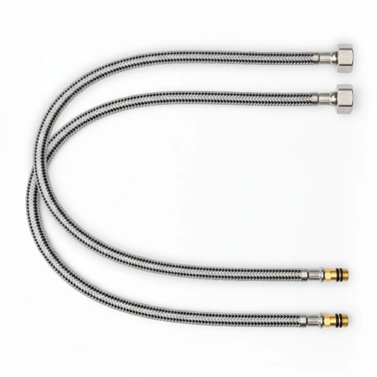 Kit 2 Engates Flexíveis 60cm | Mangueira Monocomando Alta Pressão, Anti-Corrosão | Instalação Torneira