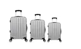 Kit Mala de Viagem abs 3 peças Adventure Fortt Prata - 1