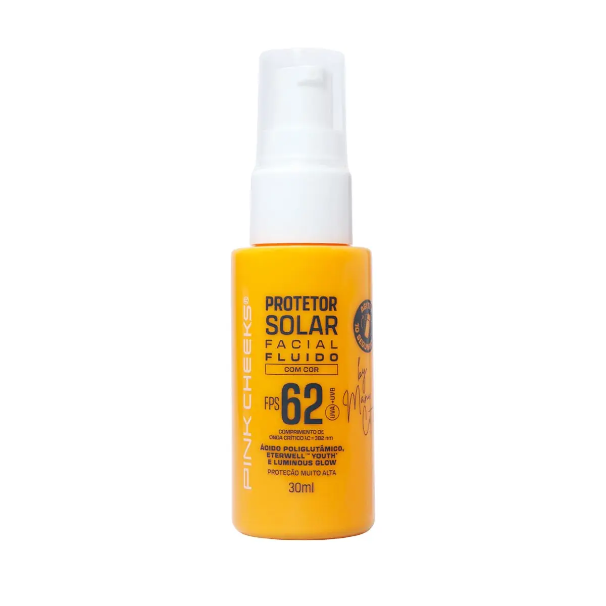 Protetor Solar Facial Fluido FPS 62 FPUVA36 30ml by Manu Cit - Tint 40
