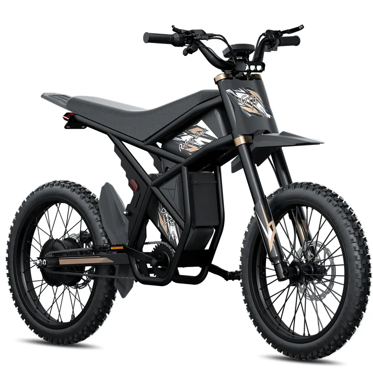 Bicicleta Elétrica Off-Road Ridingtimes GT73 PRO, Motor de 3000W, Bateria Dupla de 60V 36AH 2160Wh, Autonomia de 85 Milhas, Torque de 338NM