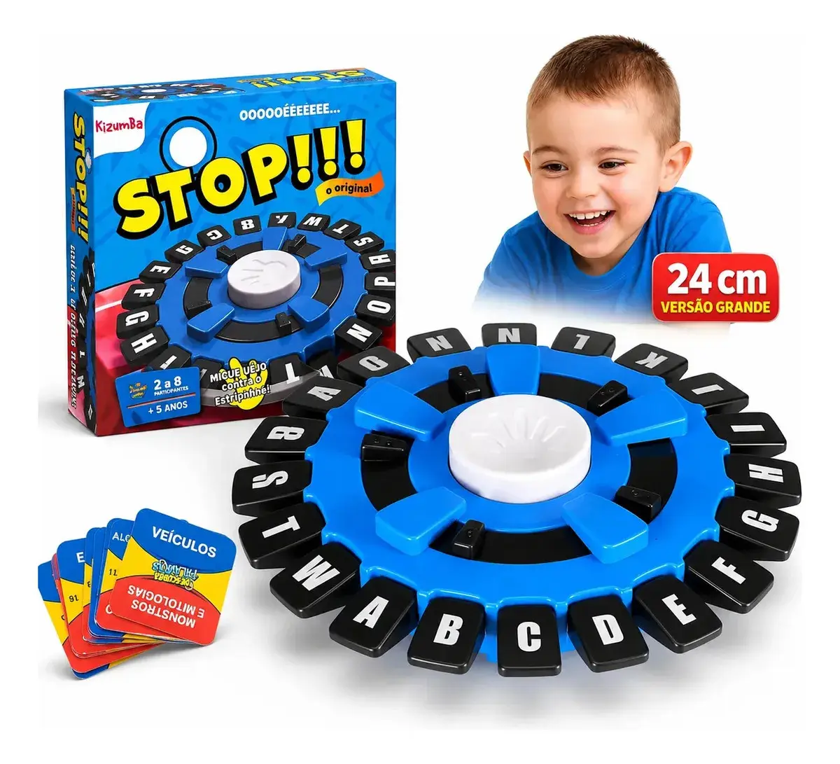 Jogo Stop Grande Em Português Tecla Letras Palavras Responda Rápido Com Temporizador De Mesa Educativo 10 Segundos Divertido Infantil Presente Menino Menina Português Kizumba