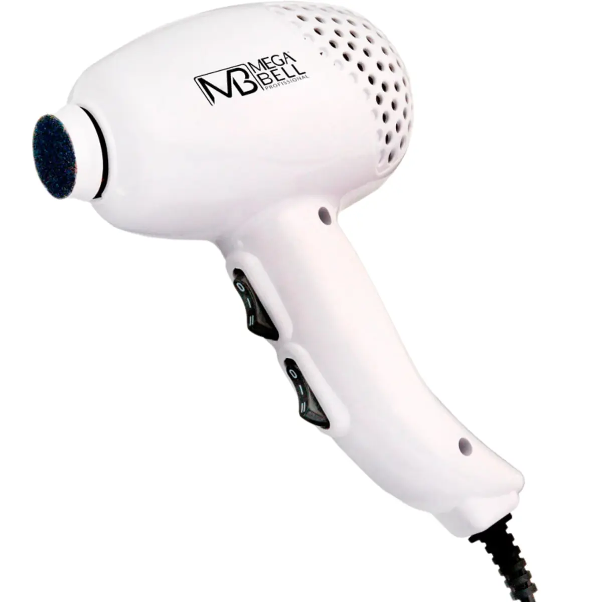 Aparelho profissional pedicuro, Mega Bell, 127v, Branco | Remoção eficiente de calos e rachaduras, 4 velocidades ajustáveis, inclui kit com 12 lixas - 1