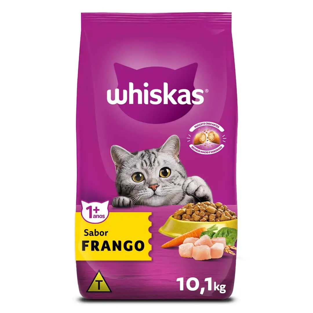 whiskas Ração Whiskas Frango Para Gatos Adultos 10 1 Kg