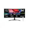 Monitor Curvo LG MyView Smart 34SR60QC-B 34" WQuadHD, WebOS, ThinQ Home, Air Play, USB e HDMI, Bluetooth, Preto - 34SR60QC-B.AWZM - 1