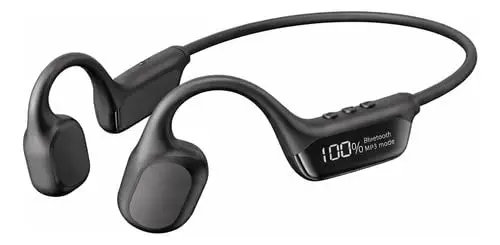 Fones de ouvido para natação, IPX8, subaquáticos, com visor LED, condução óssea, reprodutor de MP3 integrado com 32 GB de memória, ideais para corrida e ciclismo