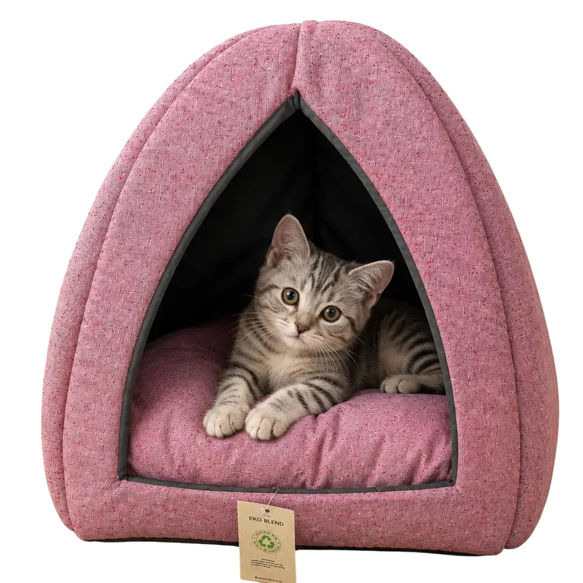 Cama Pet Toca Iglu Oca Gatos Cachorros Pequeno Sustentável (Rosê) | Sustentável, Material Ecológico, Caminha Pet, Para Pets Pequenos, Eco Blend