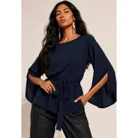 Blusa Amazonia Vital Viscose Poranga Asa da Noite Azul Marinho - 1