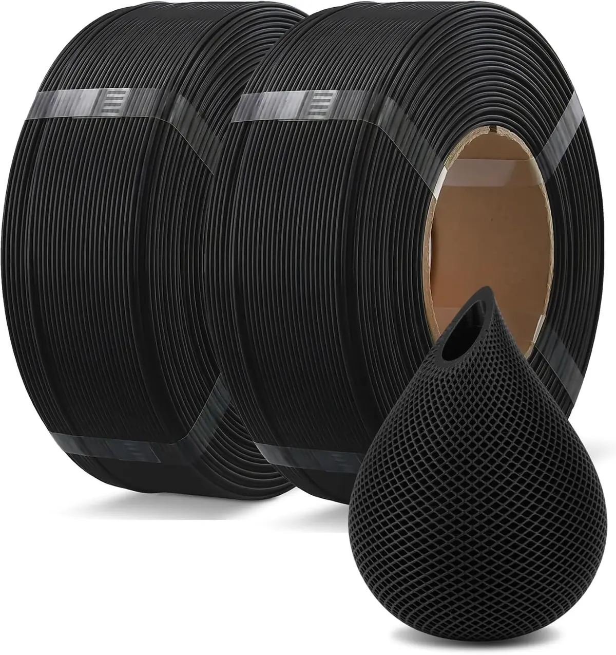 Creatorally Filamento PLA Fosco Alta Velocidade 1,75mm 2kg Preto Refil | Sem Bobina, Até 600mm/s, Matte premium, Precisão ±0,02mm, Fluxo uniforme, Impressão estável
