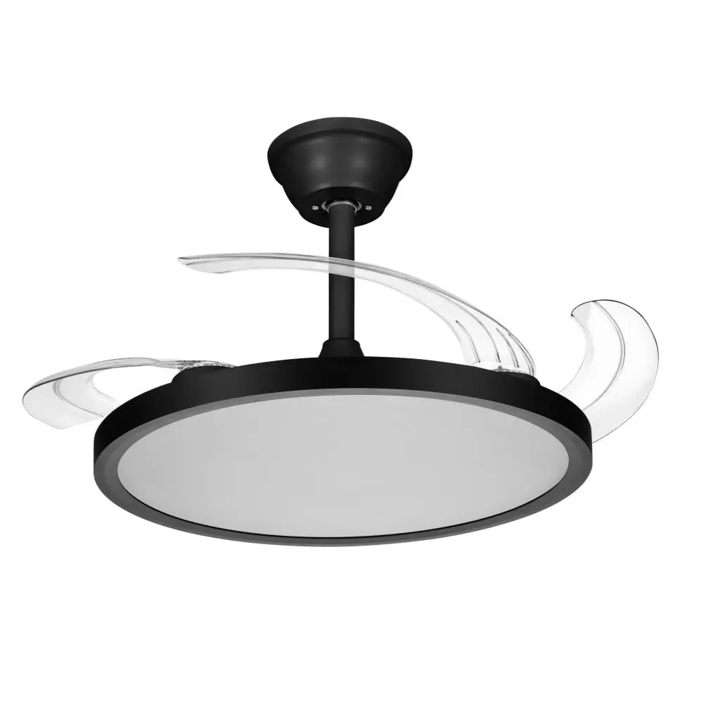 Ventilador de Teto Retrátil Silence Air Pro Elgin – 4 Pás 6 Velocidades Led 36W Controle Remoto Bivolt Preto