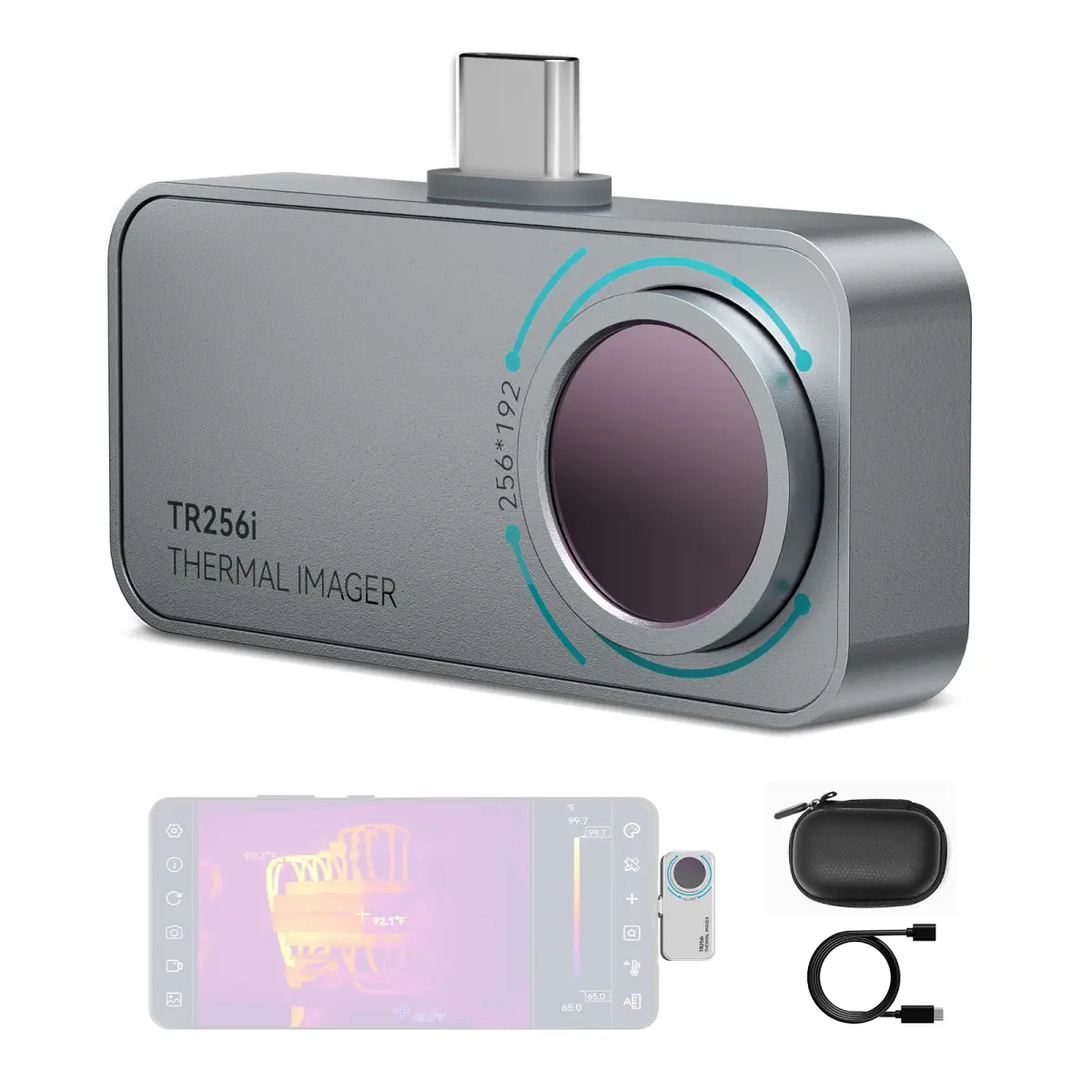 Câmera térmica MILESEEY TR256i 192*256 Câmera de imagem térmica para Android iOS, adequada para reparo de PCB, inspeção industrial doméstica
