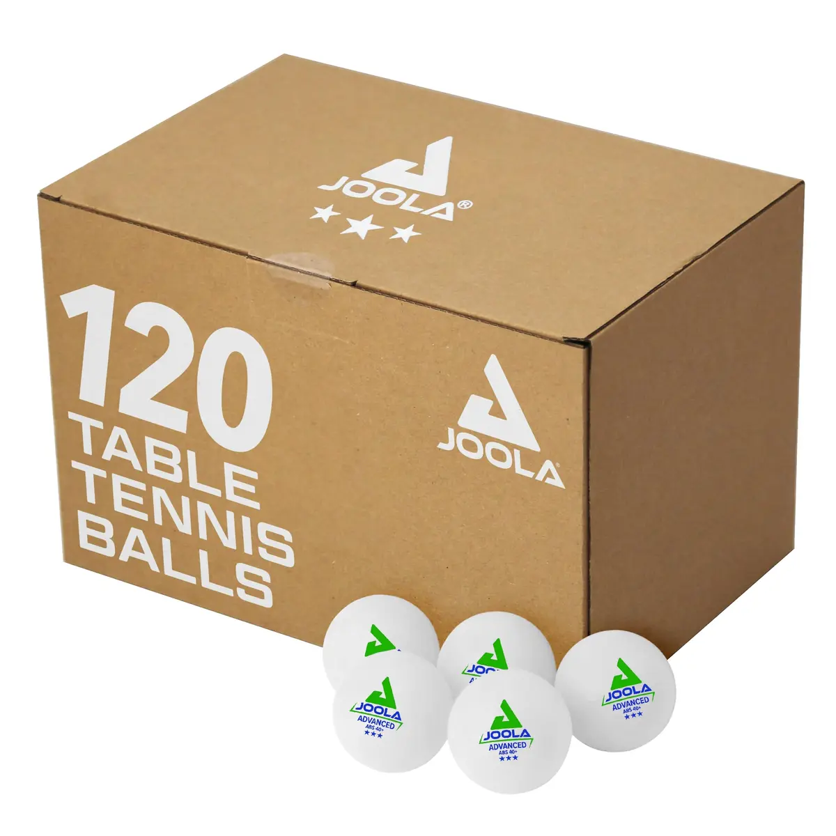 JOOLA Training 3 Star Table Tennis Balls 12, 60, or 120 Pack - 40+mm Regulation Bulk Ping Pong Balls for Competition and Recreational Play - Fun as a Cat Toy - Indoor and Outdoor Compatible - 1