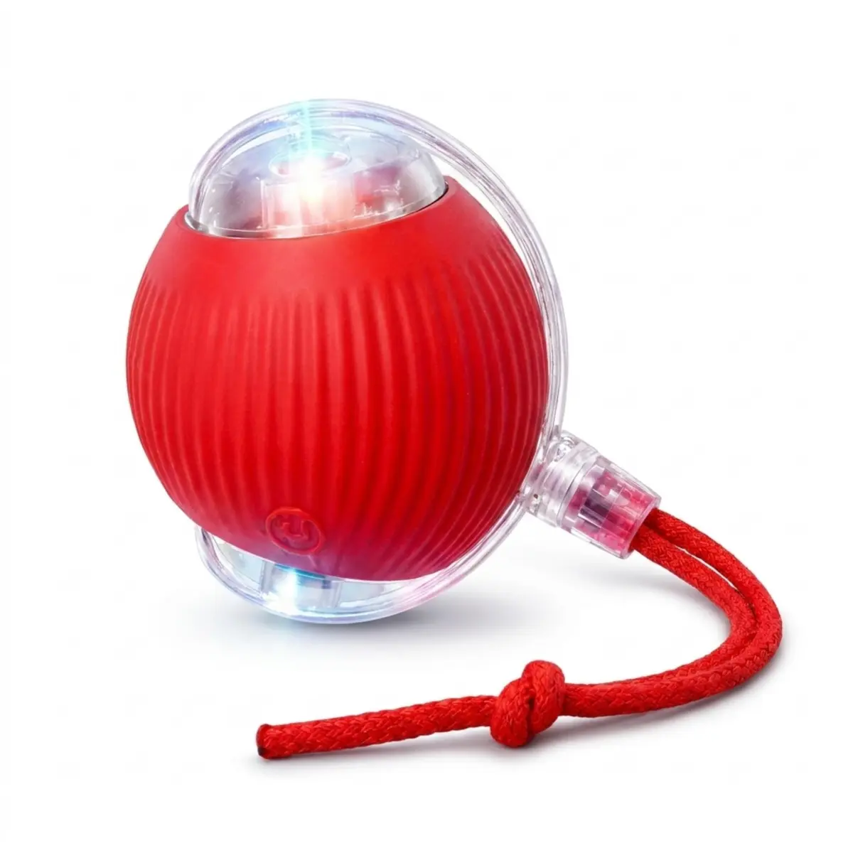 Bolinha Interativa Automática para Pets LED Colorido USB-C | Desvio de Obstáculos, Material Anti-Mordida, Corda Inclusa, Para Cães e Gatos, Uso Interno e Externo - 1