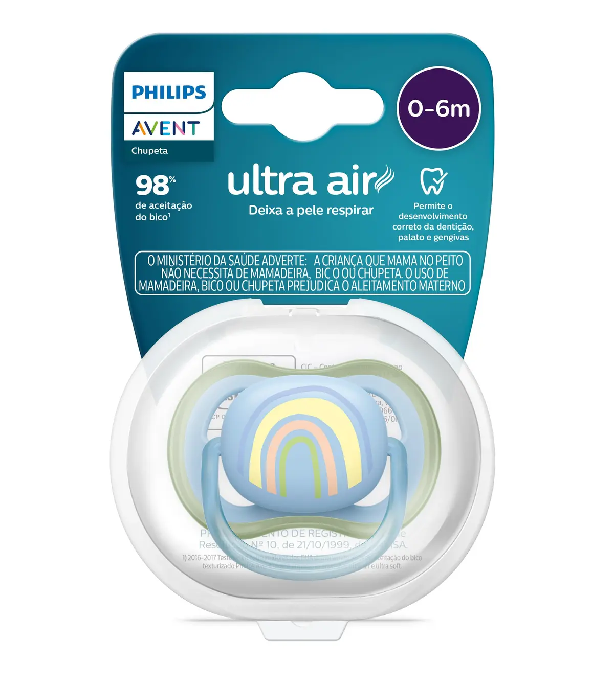 Chupeta Ultra Air 0-6 Meses Philips Avent Individual Azul