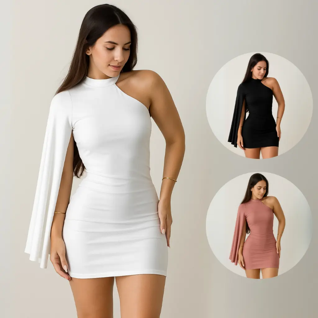 Vestido Feminino Nula Manga Moda Gringa Paty Show suplex premium vestido de festa - 1