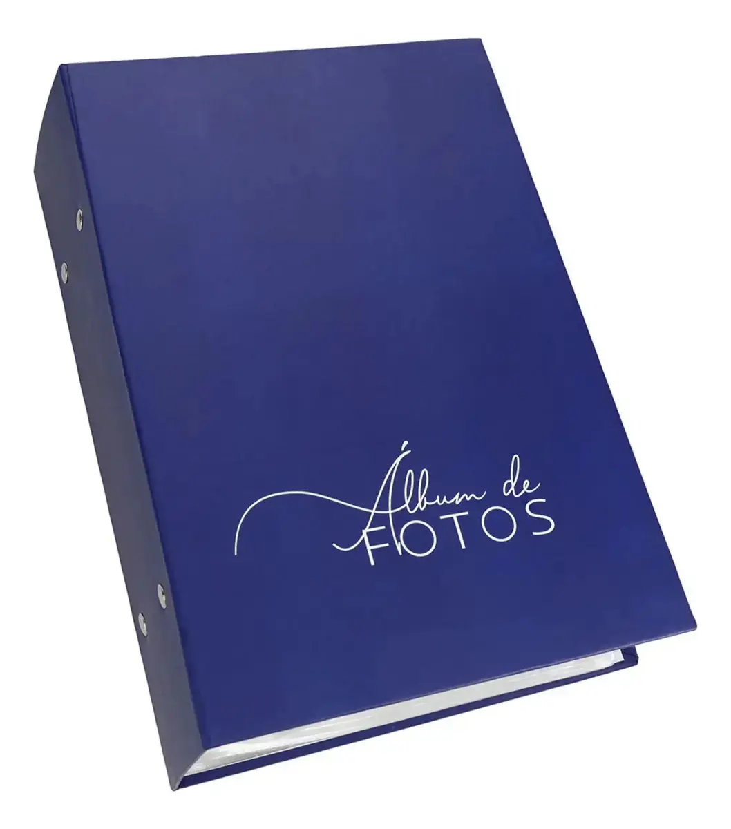 Álbum De Fotos Clip Liso 500 Fotos 10x15cm Cor Azul-escuro