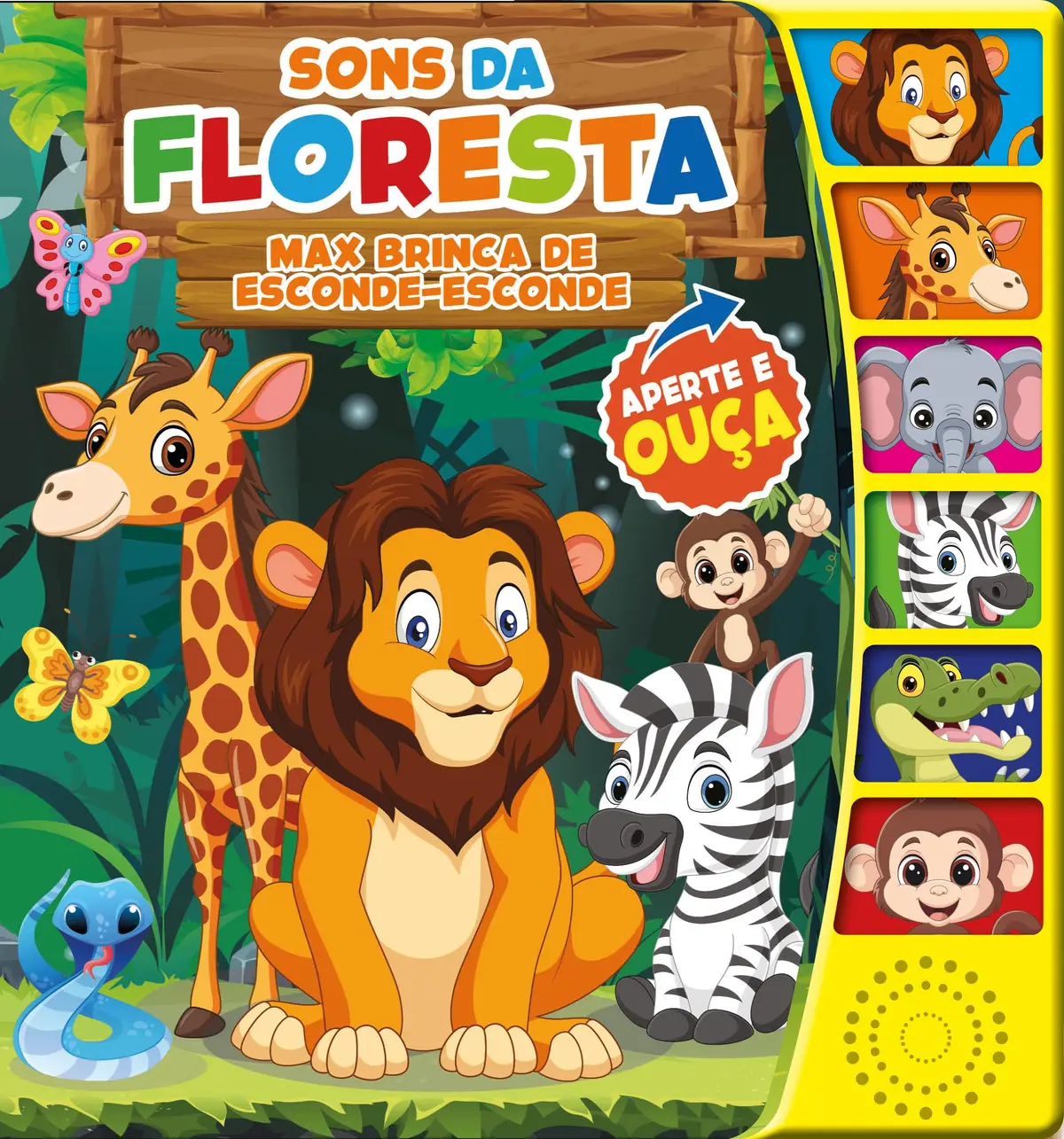 Sons da Floresta - Max Brinca de Esconde-Esconde - Livro Sonoro - 1