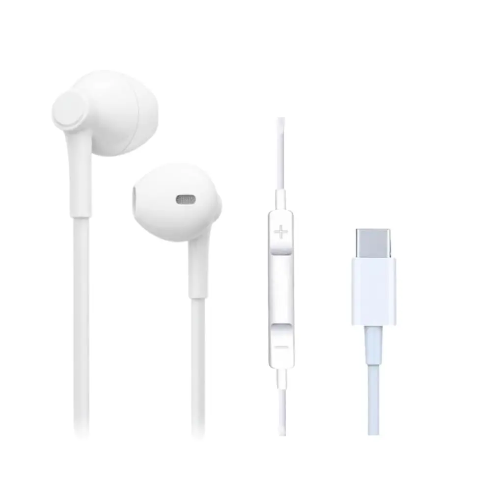 Fone de Ouvido com Fio Premium com Microfone e Controle de Volume, Anti-Ruído (99,15%), Cabo Antitramado, Compatível com Samsung, Motorola, LG e Smartphones USB-C - 1G