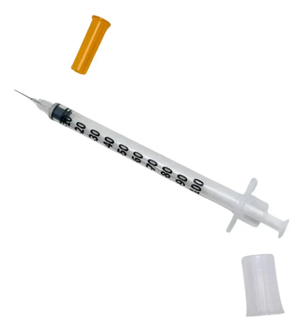 Seringa Insulina 1ml Agulha Fixa 8mmx0,3mm 100ui 10 Unidades 1 Ml thumbnail 7