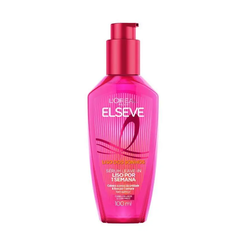 Sérum Leave-in com Tecnologia Ativada por Calor para Efeito Liso, Antifrizz, L'Oréal Paris Elseve Liso dos Sonhos 100ml - 1