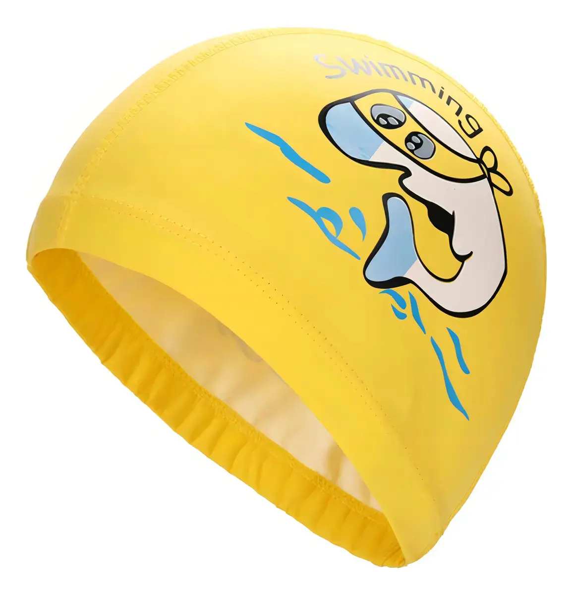 Hero Band touca de natação infantil profissional impermeável cor amarela golfinho - 1