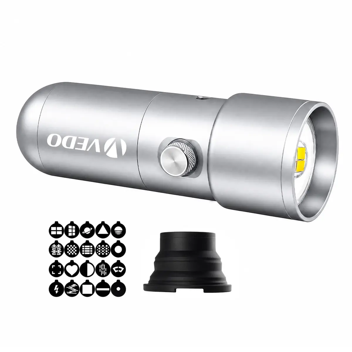 Lanterna Fotográfica,Fonte de luz de quatro cores,Bateria integrada de 7500 mAh,Inclui 20 modelos de padrões, ideal para fotografia de retrato, transmissões ao vivo e produção de vídeos curtos