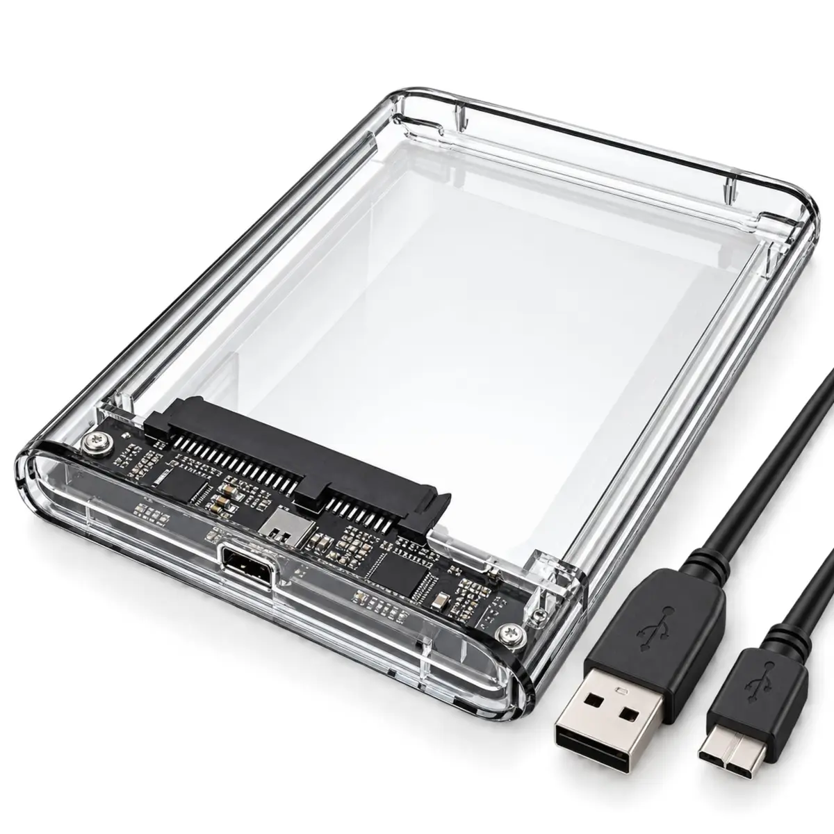 Case para HD/SSD Externo 2.5 SATA, Adaptador HD Notebook Portátil, Transferência Super Rápida Plug and Play