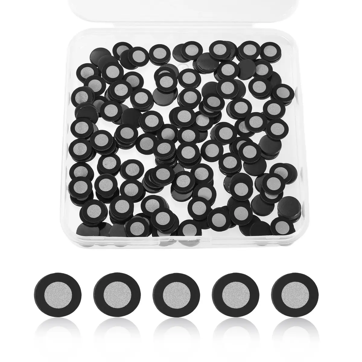 200pcs Pontos Rastreamento Magnéticos para Scanner 3D, Pontos Referência Refletivos 6mm Diâmetro Interno 10mm Diâmetro Externo Alvos Posicionamento para Digitalização 3D Aprimoramento Precisão
