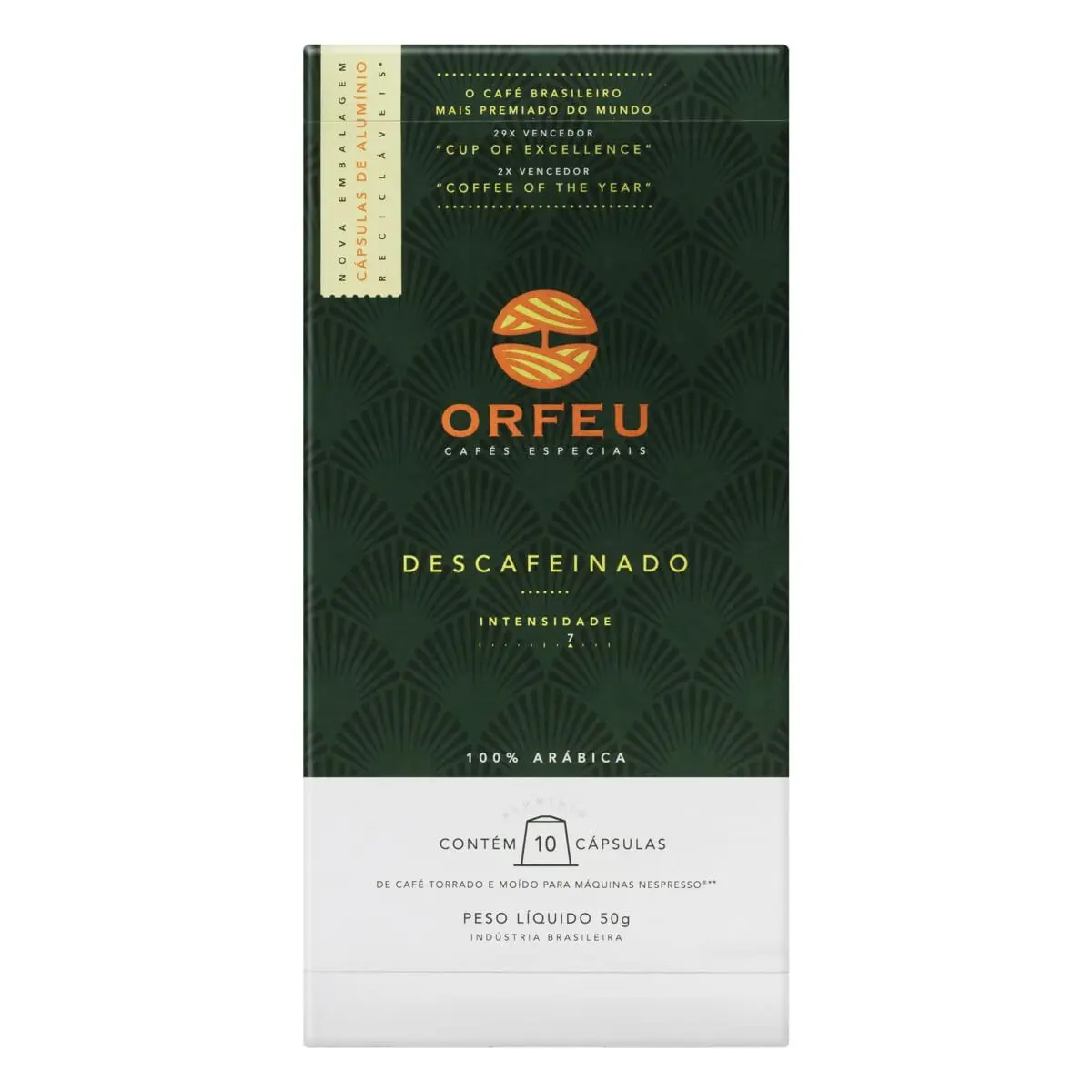 Cápsulas Orfeu Descafeinado Compatíveis Nespresso®* 10 Unidades - 1