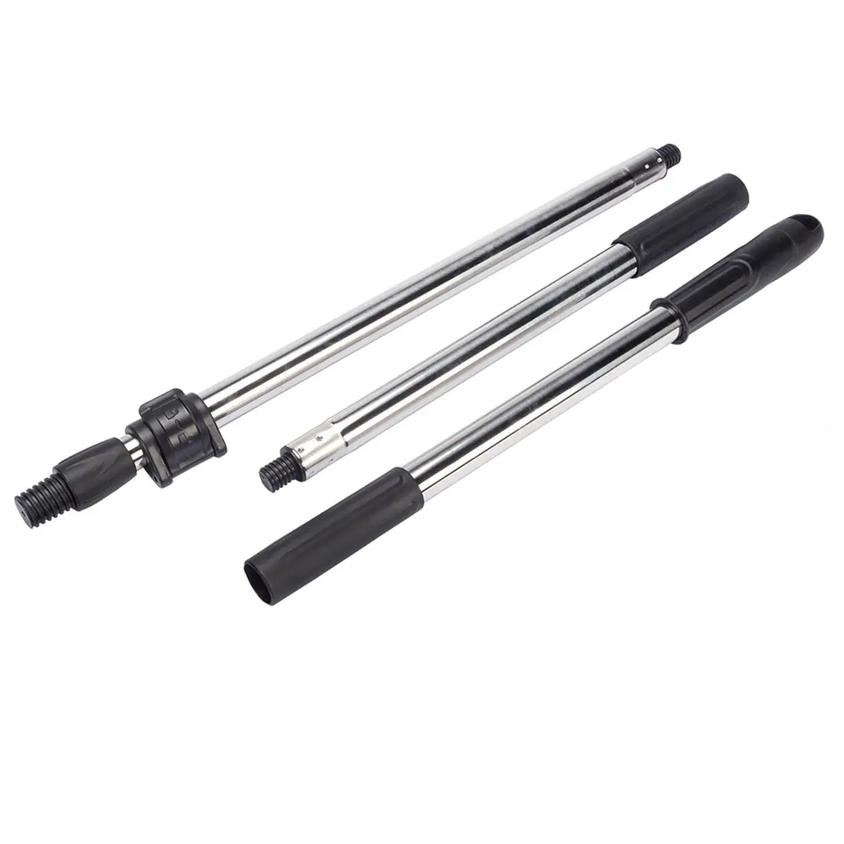 Cabo para Mop Perfect Pro em Inox Ajustável até 1,60m | Cabo Perfect Pro em aço inoxidável, ajustável até 1,60m, com rotação 360° e inclinação de 180° para ampliar o alcance