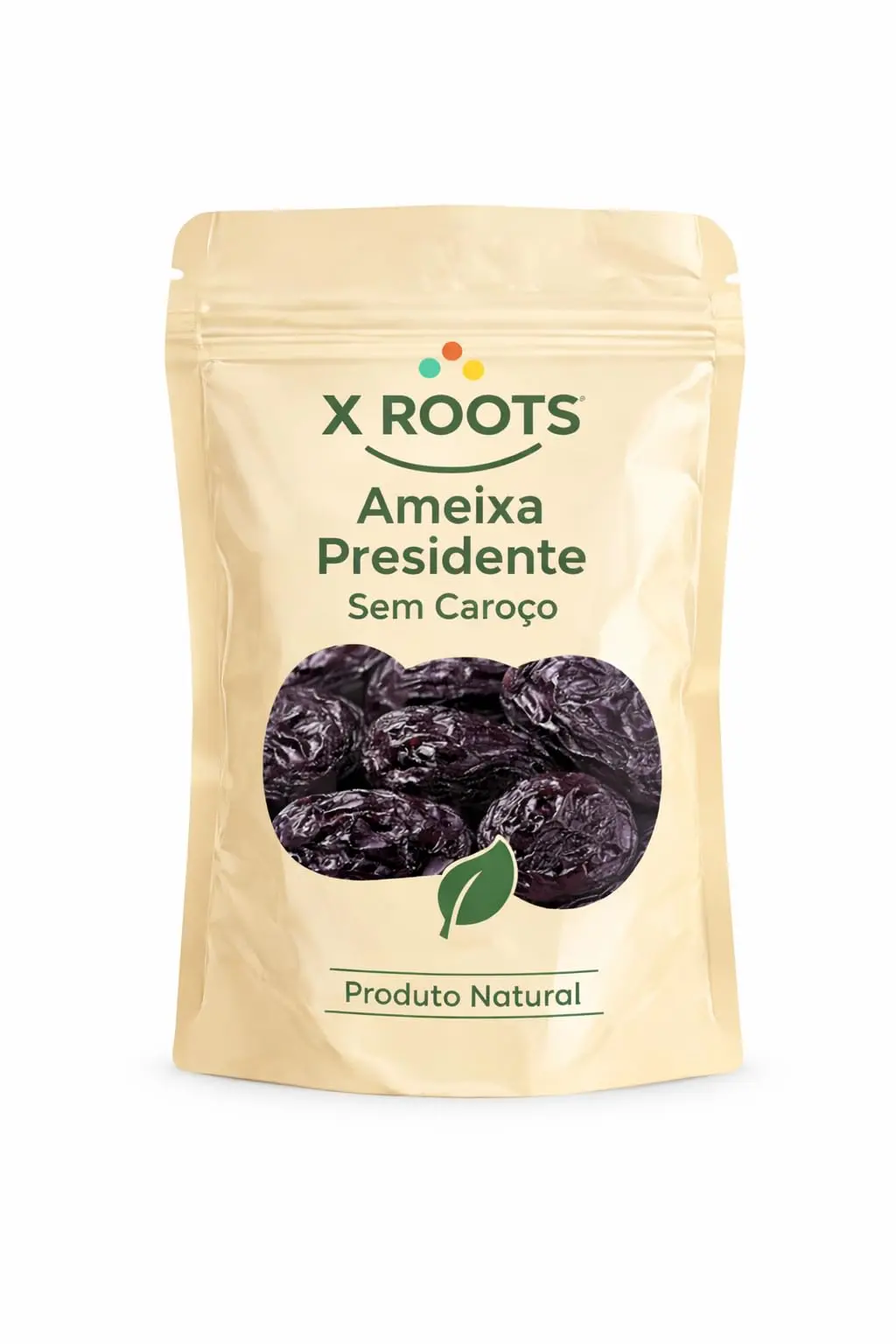 Ameixa sem Caroço Presidente X Roots 500gr – Fruta Seca Premium, Macia e Doce Natural | Fonte de Fibras