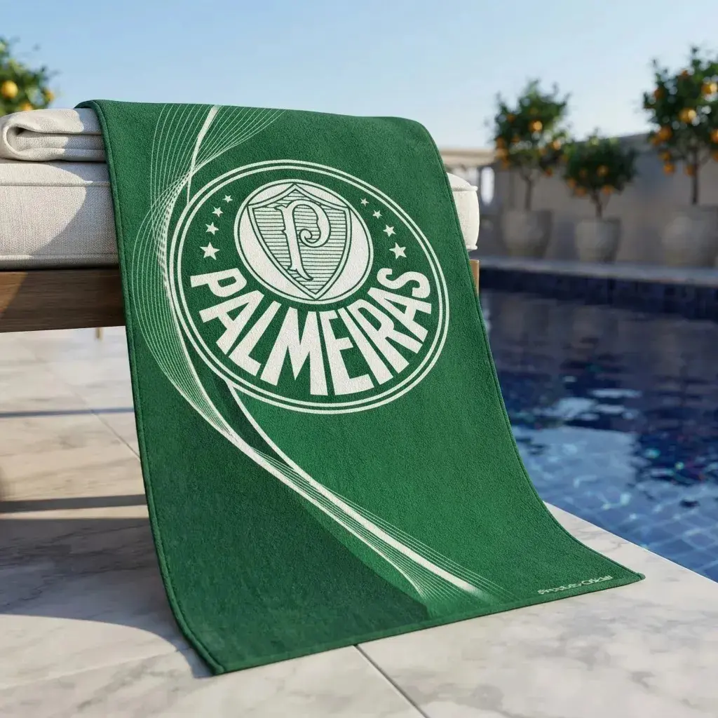 Toalha de banho Buettner Time Aveludada Palmeiras verde