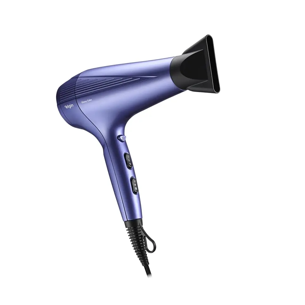 Secador de Cabelo Glossy Color Elgin 2.000W Tourmaline íon, Jato Frio e 7 opções de Combinações Roxo - 220v