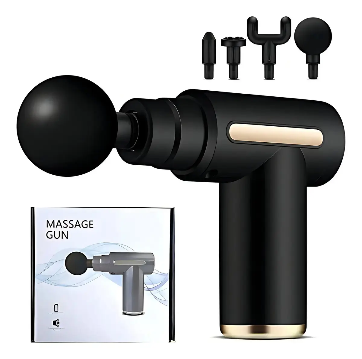 Pistola Massageadora 4 em 1 Profissional Corpo Inteiro Sem Fio 6 Níveis